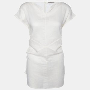 Bottega Veneta Cream Cotton & Silk Tie Detail Top M, Shirts & Tops - Luxury Closet catalog