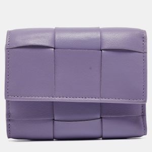 Bottega Veneta Lilac Intrecciato Leather Cassette Trifold Wallet, Wallets & Money Clips - Luxury Closet catalog