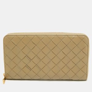 Bottega Veneta Khaki Green Intrecciato Leather Zip Around Wallet, Wallets & Money Clips - Luxury Closet catalog