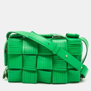 Bottega Veneta Green Leather Cassette Fringe Shoulder Bag, Shoulder Bags - Luxury Closet catalog