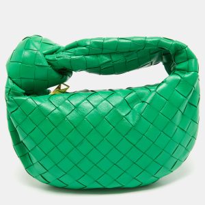 Bottega Veneta Green Intrecciato Leather Mini BV Jodie Bag, Hobo Handbags - Luxury Closet catalog