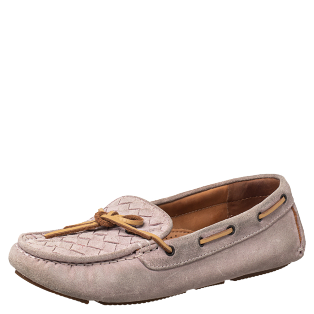 Bottega Veneta Pink Intrecciato Suede Bow Slip On Loafers Size 37, Loafers & Slip-Ons - Luxury Closet catalog