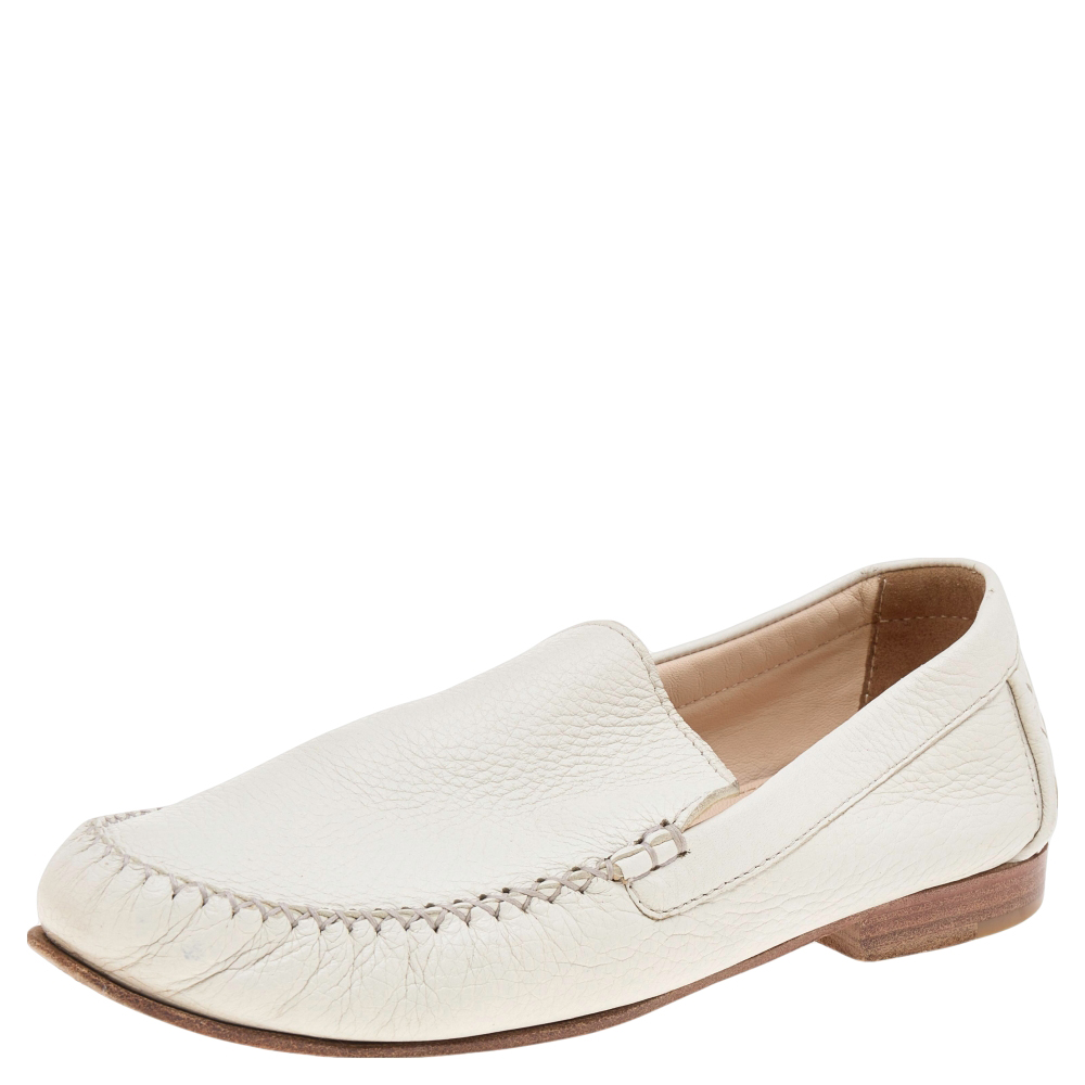 Bottega Veneta White Leather Slip On Loafers Size 39, Loafers & Slip-Ons - Luxury Closet catalog