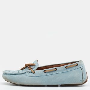 Bottega Veneta Blue Intrecciato Suede Bow Slip On Loafers Size 36, Loafers & Slip-Ons - Luxury Closet catalog