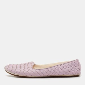 Bottega Veneta Lilac Intrecciato Leather Smoking Slippers Size 36.5, Loafers & Slip-Ons - Luxury Closet catalog