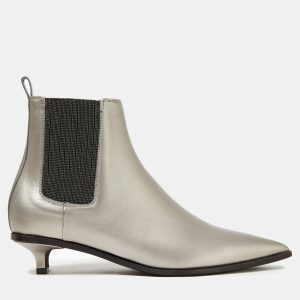 Brunello Cucinelli Leather Ankle Boots Size 37, Boots - Luxury Closet catalog