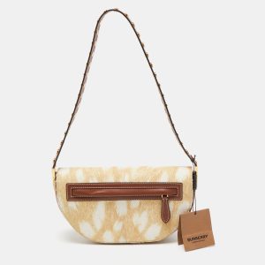 Burberry Beige/Brown Calfhair and Leather Small Olympia Shoulder Bag, Shoulder Bags - Luxury Closet catalog