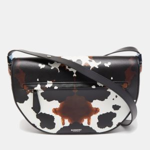 Burberry Black Camouflage Print Leather Medium Olympia Shoulder Bag, Shoulder Bags - Luxury Closet catalog