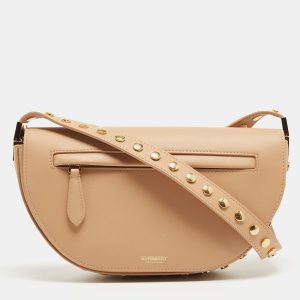 Burberry Beige Leather Small Studded Olympia Shoulder Bag, Shoulder Bags - Luxury Closet catalog