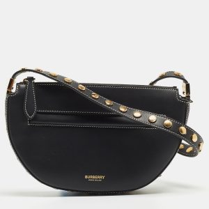 Burberry Black Studded Leather Mini Olympia Zip Shoulder Bag, Shoulder Bags - Luxury Closet catalog