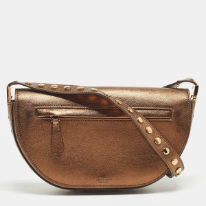 Burberry Bronze Studded Leather Small Olympia Shoulder Bag, Shoulder Bags - Luxury Closet catalog