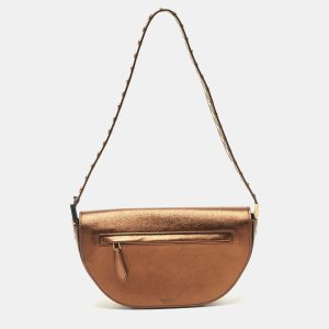 Burberry Bronze Leather Small Studded Olympia Shoulder Bag, Shoulder Bags - Luxury Closet catalog