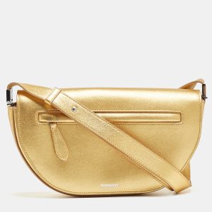 Burberry Gold Leather Small Olympia Shoulder Bag, Shoulder Bags - Luxury Closet catalog