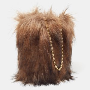 Burberry Beige/Black Faux Fur Micro Lola Tote, Tote Handbags - Luxury Closet catalog
