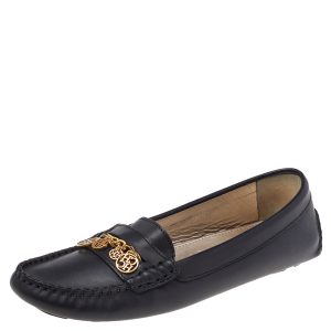 CH Carolina Herrera Black Leather Logo Charm Detail Slip On Loafers Size 39, Loafers & Slip-Ons - Luxury Closet catalog
