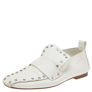 Celine White Leather Rivet Studs Loafers Size 36.5, Loafers & Slip-Ons - Luxury Closet catalog
