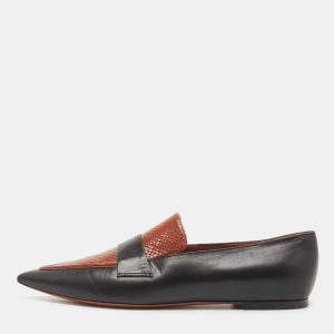 Celine Black/Brown Python Embossed And Leather Slip On Loafers Size 39, Loafers & Slip-Ons - Luxury Closet catalog