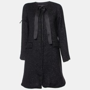 CH Carolina Herrera Black Lurex Tweed Mid Length Coat M, Coats & Jackets - Luxury Closet catalog