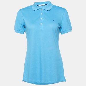CH Carolina Herrera Blue Cotton Pique Polo T-Shirt S, Shirts & Tops - Luxury Closet
