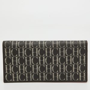 CH Carolina Herrera Brown/White Monogram Coated Canvas Bifold Long Wallet, Wallets & Money Clips - Luxury Closet catalog