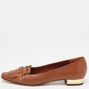CH Carolina Herrera Brown Logo Embellished Fringe Detail Loafers Size 39, Loafers & Slip-Ons - Luxury Closet catalog