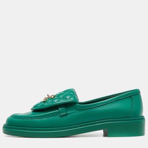 Chanel Green Leather CC  Interlocking Loafers Size 37.5, Loafers & Slip-Ons - Luxury Closet catalog