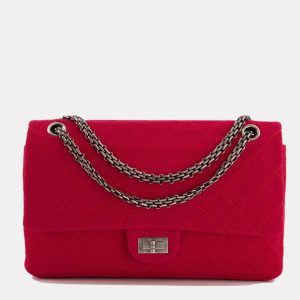 Chanel Red Medium Reissue 2.55 Double Flap Bag in Quilted Fabric with Ruthenium Hardware RRP - &Acirc;&pound;8,530, Shoulder Bags - Luxury Closet catalog