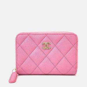 Chanel Caviar Pink card wallet, Wallets & Money Clips - Luxury Closet catalog