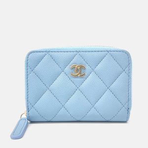Chanel Caviar Sky Blue card wallet, Wallets & Money Clips - Luxury Closet catalog