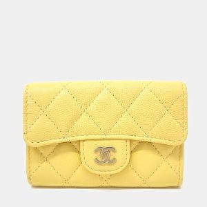 Chanel Caviar Yellow card wallet, Wallets & Money Clips - Luxury Closet catalog