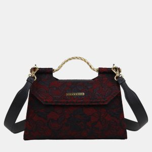 Charriol Red Leather Celtic Malia Handbag, Tote Handbags - Luxury Closet