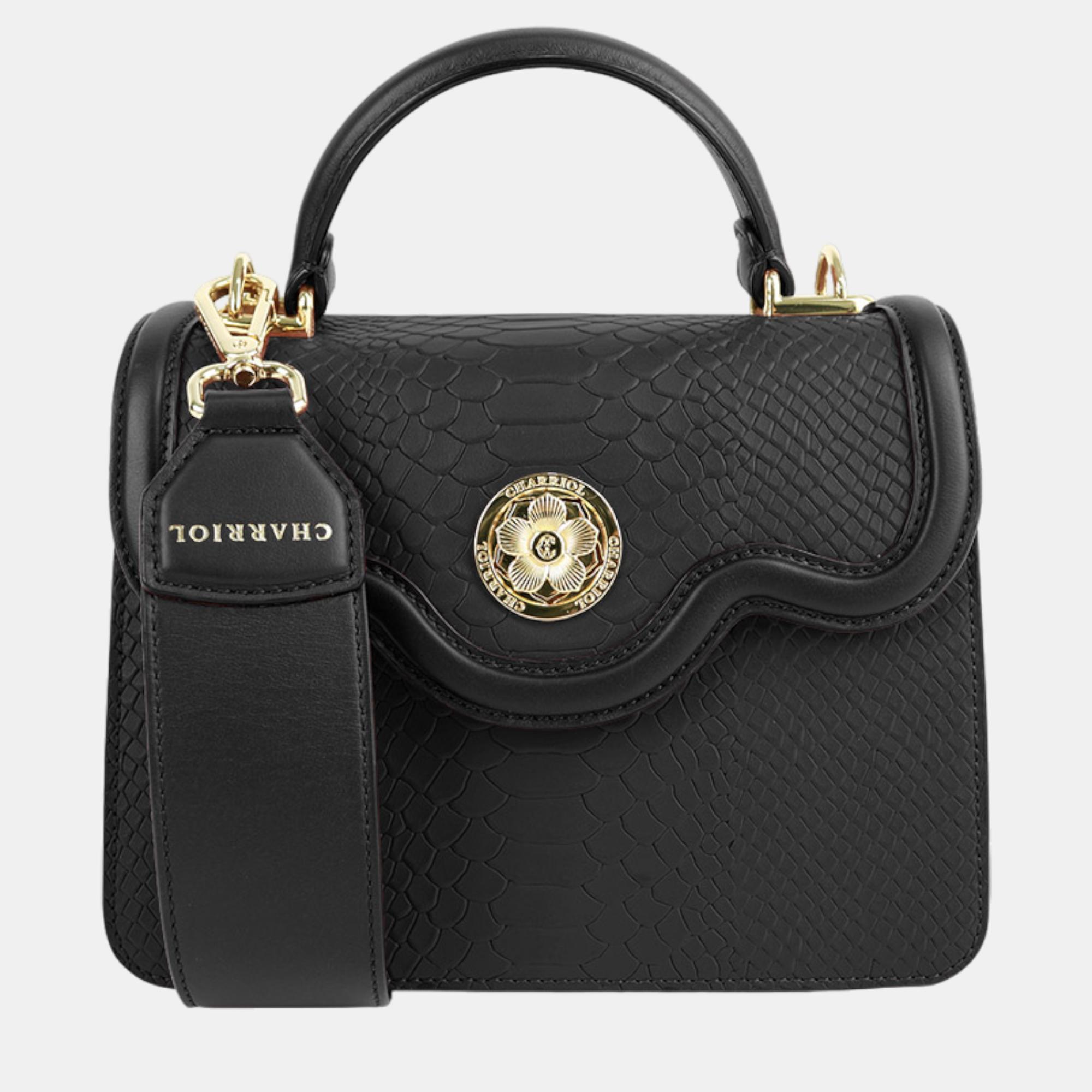 Charriol Black Leather LAETITIA Handbag, Handbags - Luxury Closet catalog