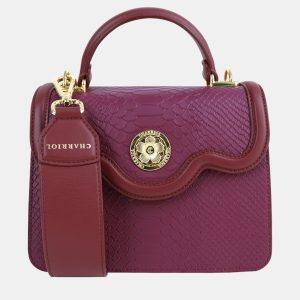 Charriol Mulberry Leather LAETITIA Handbag, Satchels - Luxury Closet