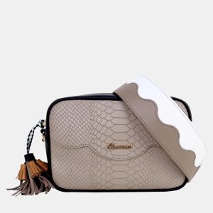 Charriol Stone/Black Leather PALAIS ROYAL Crossbody, Handbags - Luxury Closet