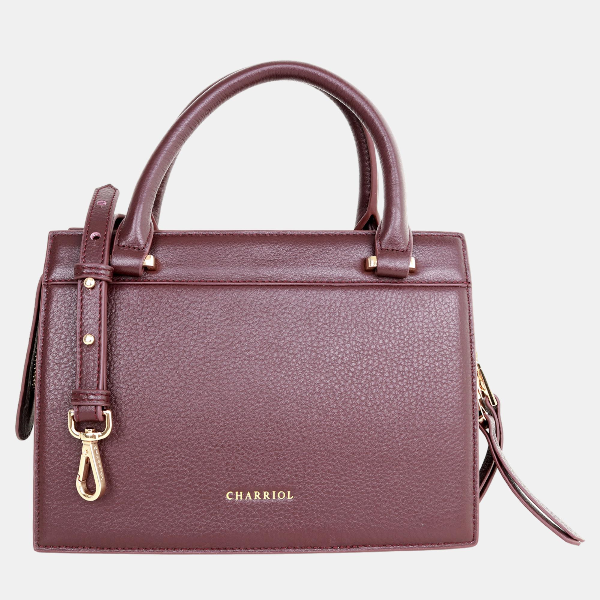 Charriol chocolate Leather Forever Handbag, Satchels - Luxury Closet