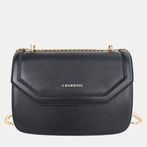 Charriol Black Leather Twilight Handbag, Shoulder Bags - Luxury Closet