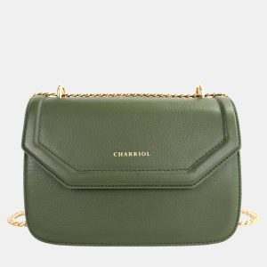 Charriol Military Green Leather Twilight Handbag, Shoulder Bags - Luxury Closet