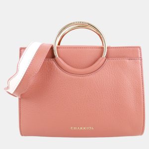 Charriol Light Brown/Off White Leather Forever Handbag, Tote Handbags - Luxury Closet