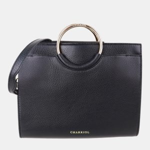 Charriol Black/Light Brown Leather Forever Handbag, Handbags - Luxury Closet catalog