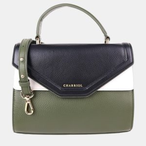 Charriol Military/Off White Leather Forever Handbag, Handbags - Luxury Closet catalog