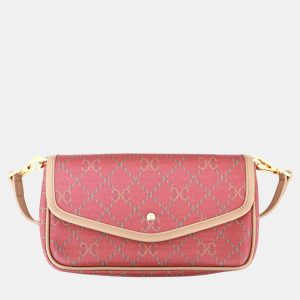 Charriol Bordeaux & Grey Leather CALYPSO Crossbody, Handbags - Luxury Closet