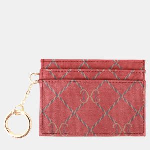Charriol Bordeaux & Grey Leather  Card Holders, Wallets & Money Clips - Luxury Closet