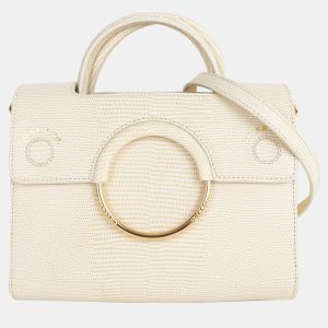 Charriol Beige Leather Chameleon Handbag, Satchels - Luxury Closet