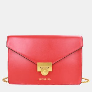 Charriol Red Leather TWIST Handbag, Handbags - Luxury Closet catalog