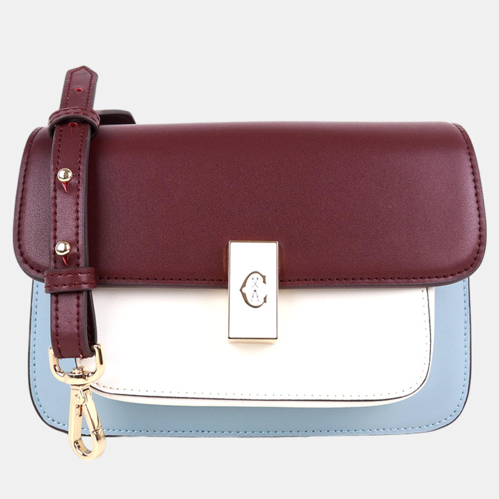 Charriol Blue/Cream/Bordeaux Leather LE REVE Crossbody, Shoulder Bags - Luxury Closet catalog