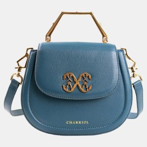 Charriol Bluish Green Leather MARIE OLGA Handbag, Satchels - Luxury Closet
