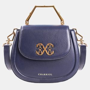 Charriol Dark blue Leather MARIE OLGA Handbag, Satchels - Luxury Closet