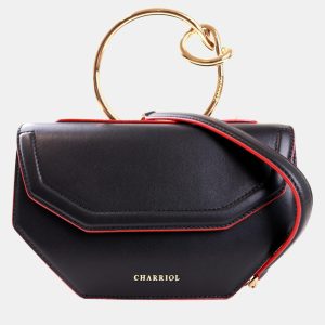 Charriol Black Leather ZENITUDE Handbag, Satchels - Luxury Closet
