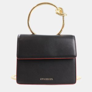 Charriol Black Leather ZENITUDE Handbag, Satchels - Luxury Closet