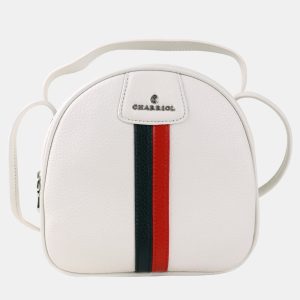 Charriol White Leather Conic Handbag, Satchels - Luxury Closet